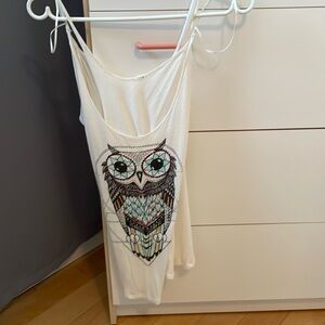 White, green, black, dark red, orange camisole, medium size